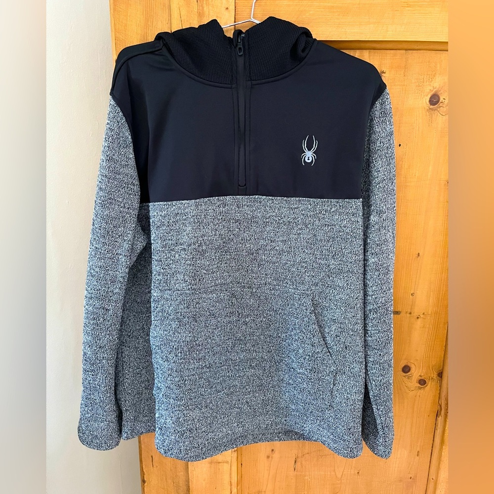 Spider Men’s Racer 1/4 Zip Pullover Hoodie, NWT